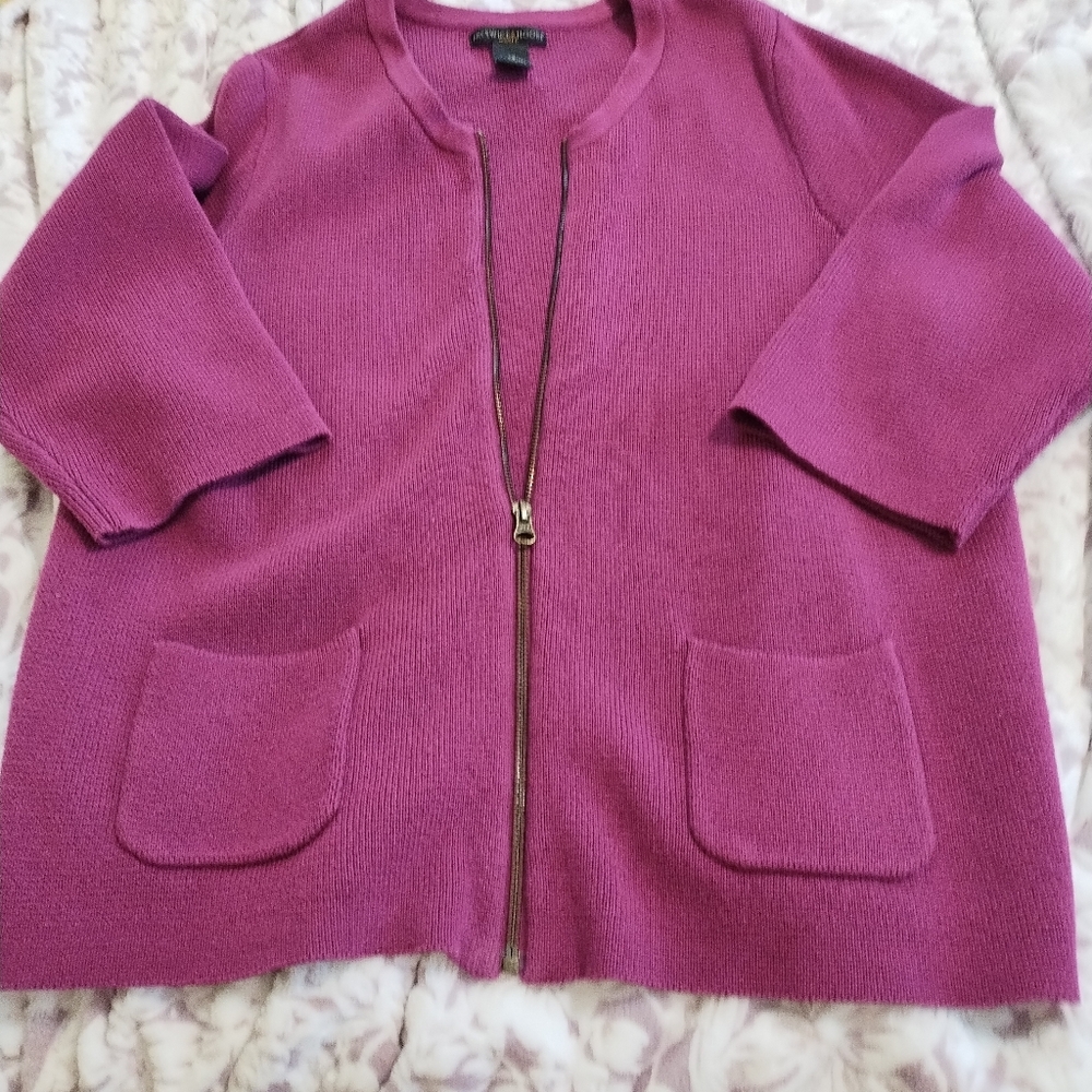 Magenta Cardigan Sweater